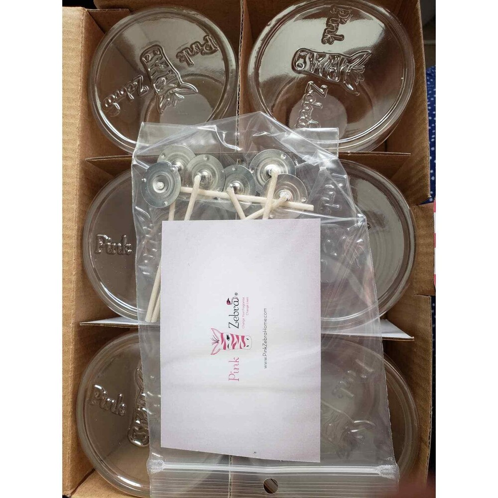 Pink Zebra Essentials Petite Glass and Wicks 6 pack - NEW